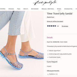time travel jelly sandal